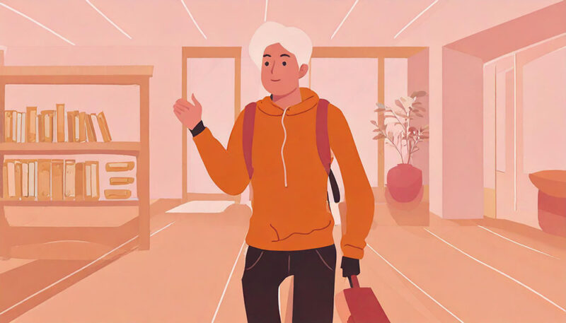 Firefly En ung vuxen går på studiebesök på ett kontor 96008 WEBB