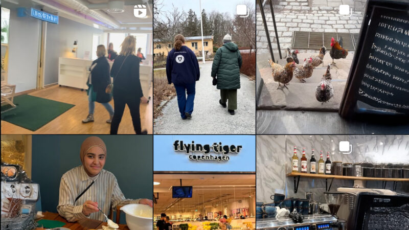 Ett collage av olika bilder från Misa Ungs Instagram